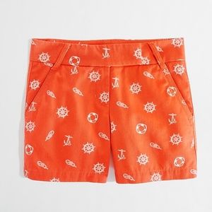 J. Crew Factory Orange Nautical Chino Shorts 6